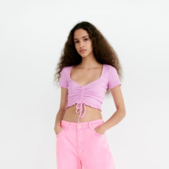 Light Pink Zara Crop Top - Picture 6 of 6